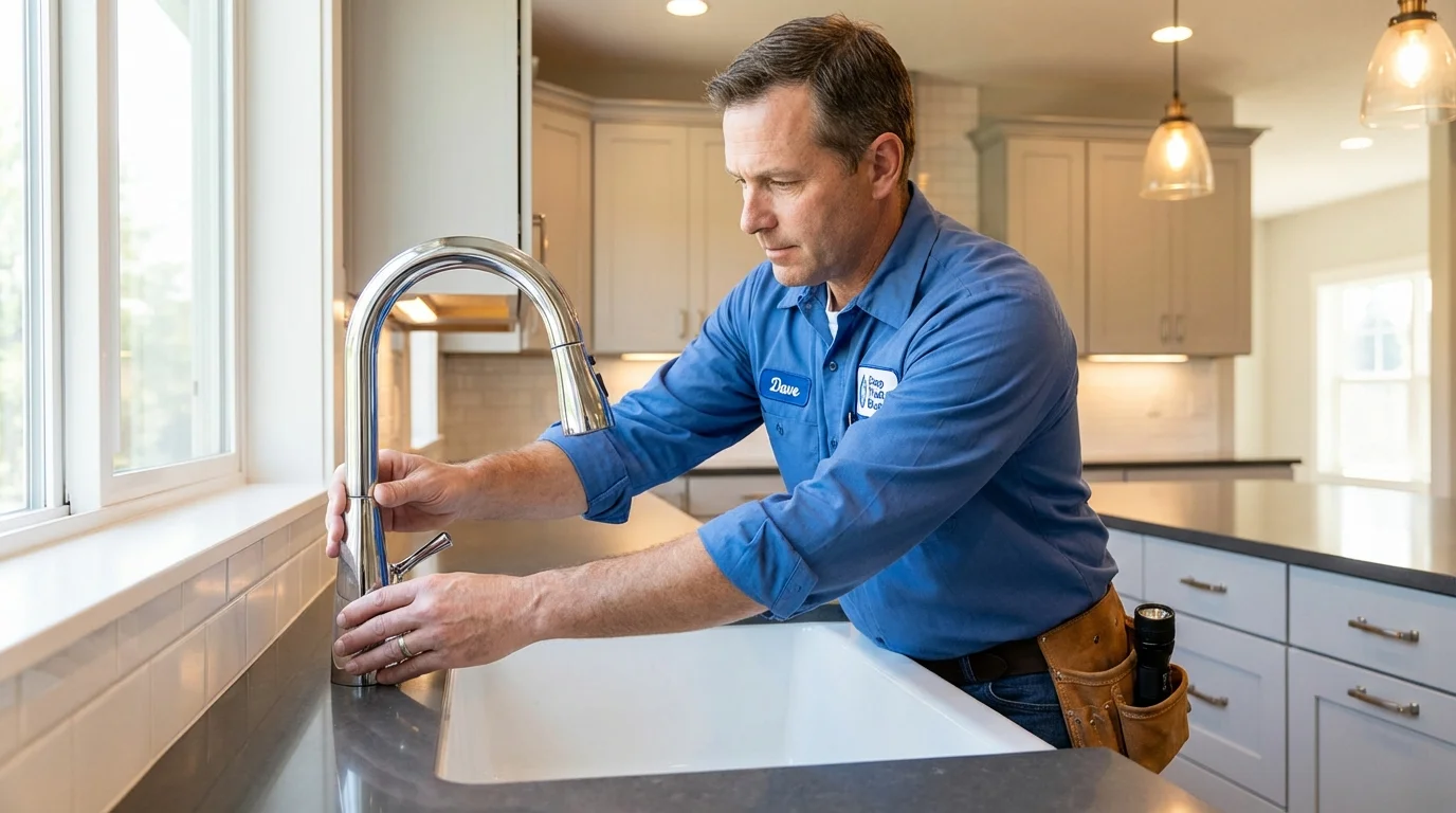 Kitchen faucet installation by Johns Plumbing LLC in Beach Haven